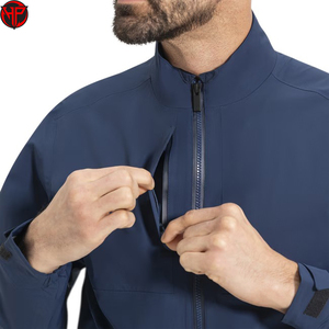 Chaqueta de golf para hombre, ligera, cortavientos, impermeable, con cierre, de secado rápido, informal, para campo de golf, OEM, personalizada - Product Image 4