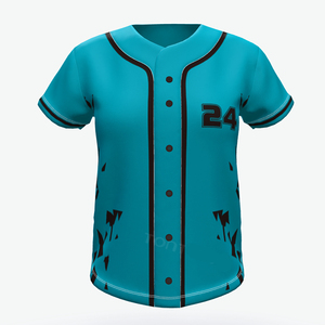 Maillot de baseball sur mesure OEM - 100% polyester, respirant, anti-UV, à séchage rapide, design personnalisé et nom d'équipe imprimé - Product Image 1