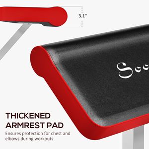 Panca Preacher Curl Regolabile Bianca da 265 libbre per Allenamento Bicipiti con Bilanciere e Manubri, Stazione Isolata per Braccia Sedute per l'Allenamento della Forza - Product Image 5