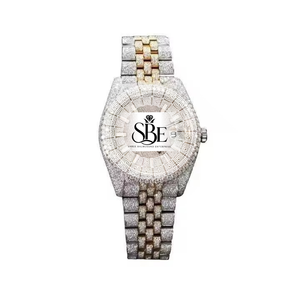 Reloj de Diamantes de Estilo Empresarial Simple y Elegante de Acero Inoxidable con Caja Cuadrada de Moissanita para Hombre, Resistente al Agua, al Mejor Precio - Product Image 3