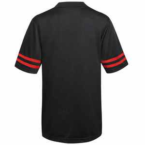 เสื้อเจอร์ซีย์อเมริกันฟุตบอลสตรีทแวร์แบบพรีเมียม ดีไซน์โอเวอร์ไซส์ พร้อมการพิมพ์แบบซับลิเมชั่น รับผลิตแบบ OEM ODM ตามสั่ง - Product Image 2