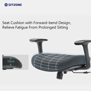 Silla de soporte Lumbar ajustable con respaldo alto moderna Sitzone Silla giratoria de oficina de malla ergonómica Silla De Oficina Escritorio - Product Image 6