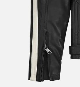 Blouson Bomber en Cuir pour Homme le Plus Vendu, Col Montant, Logo Frontal, Qualité Supérieure, Style Streetwear, Coupe-Vent et Imperméable - Product Image 3