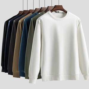 Unisex Classic Crewneck Sweatshirt Autumn Polyester/Cotton Blend Casual Regular Fit Solid <b>Pullover</b> <b>for</b> <b>Men</b> Women Quick Dry - Product Image 1