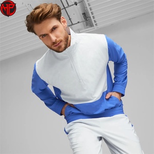 Color Block Men's <b>Jacket</b> Quarter Zip <b>Lightweight</b> Windbreaker Track <b>Jacket</b> Top OEM Custom Logo Casual Sportswear <b>Jackets</b> - Product Image 6
