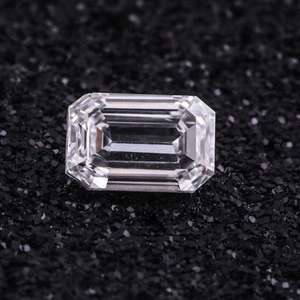 เพชร CVD เกรด D สีสวยงาม รูปทรง Emerald Cut  ผลิตในห้องปฏิบัติการ ได้รับการรับรองจาก IGI ราคาขายส่งสำหรับทำเครื่องประดับ แหวน และต่างหู - Product Image 2