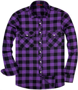 Camisa a cuadros informal para hombre con tacto de tela suave y cepillada, y nueva camisa informal a cuadros de moda para hombre y ropa informal de oficina. - Product Image 3