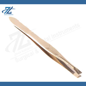 Pince à épiler professionnelle en acier inoxydable à pointe inclinée, durable, avec logo personnalisé, pour l'épilation et le maquillage – Offre spéciale - Product Image 3