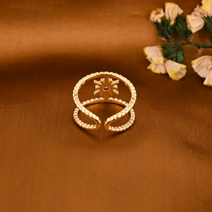 Anillo de Diseño Minimalista Ajustable Chapado en Oro de Moda para Mujer, Regalo de Boda y Compromiso, Lote al por Mayor de 25 Pares - Product Image 3
