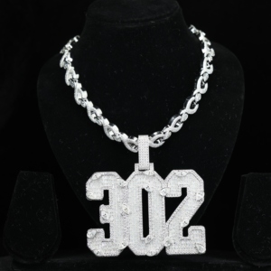 Joyería Hip Hop Personalizada con Número, Letra Inicial de Diamante Multicorte Moissanite, Joyería para Hombres y Mujeres - Product Image 1