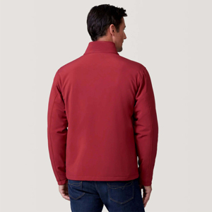 Custom Logo Men's Lightweight Softshell Jacket Breathable Outdoor Performance <b>Coat</b> Red & Navy Athletic Outerwear Professional - Product Image 3