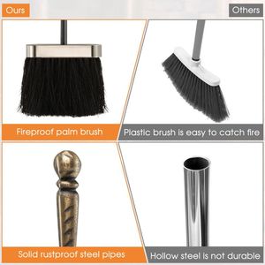 Set di 5 Utensili per Caminetto in Metallo da 31 Pollici con Supporto, Include Accessori Essenziali per un'Atmosfera Accogliente - Product Image 6