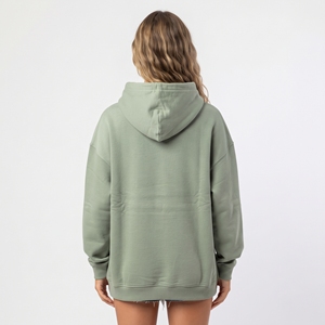 Sudadera extragrande para mujer con capucha, personalizada con pedrería verde, de algodón, estilo casual y a la moda. - Product Image 6
