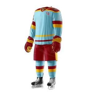 Kit d'uniforme de hockey sur glace de qualité supérieure, design de logo d'équipe sublimé, tissu haute densité pour un jeu intense - Product Image 3
