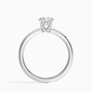 Anillo BOJ 0101 con Corte Redondo, Plata 925, Engaste de Puntas con Halo, Anillo Solitario con Diamante de 2ct, Color D, VVS1, Moissanita, Certificado GRA - Product Image 3