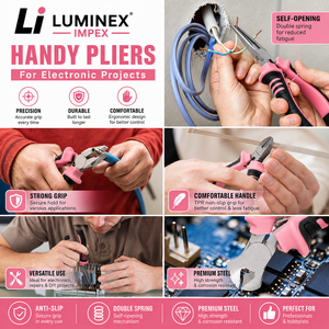 LUMINEX IMPEX LUB=113 <b>Long</b> <b>Nose</b> Stainless Steel Lightweight Smooth Work Jewelry Making Polishing Pliers for Bracelet Making DIY - Product Image 4