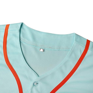 Fan baseball jersey classic button front breathable fabric short sleeves relaxed fit perfect for cheering at <b>games</b> team events - Product Image 4