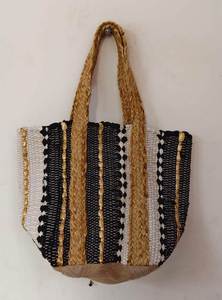 Fashionable Braided Jute Cotton Chindi <b>Beach</b> <b>Tote</b> <b>Bags</b> Large Shopping <b>Bags</b> with Custom Logo best <b>for</b> shopping <b>bags</b> <b>for</b> girls - Product Image 4