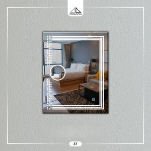 กระจกติดผนังแบบไร้กรอบพร้อมไฟ LED ขยายภาพ ดีไซน์สวยงาม น้ำหนักเบา เป็นมิตรกับสิ่งแวดล้อม - Product Image 3