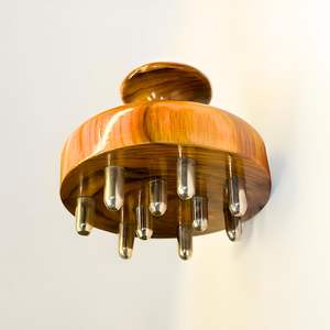 Peine Masajeador de Madera Natural para Cabello y Cuero Cabelludo con 28 Dientes, Cepillo para Champú para Alivio del Estrés y Desintoxicación, para Uso en Seco y Húmedo - Product Image 4