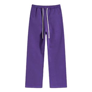 Pantalon de survêtement tricoté uni pour homme, coupe droite, avec cordon de serrage, idéal pour le sport et les loisirs, collection Hiver 2026 - Product Image 1