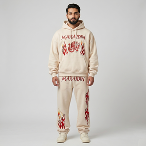 Survêtement de sport personnalisé pour hommes, ensemble de jogging vierge, vente en gros, confortable et respirant, survêtement à capuche pour hommes - Product Image 4