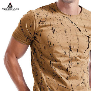เสื้อยืดพิมพ์ลายกราฟิกโลโก้ตามสั่งขายส่ง ผ้าฝ้าย 100% คอกลม ทรงหลวม บริการ OEM แบบกำหนดเอง เสื้อยืดสีพื้นสำหรับผู้ชาย - Product Image 5