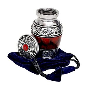 Traditional Inspired Aluminum <b>Keepsake</b> Funeral Urn <b>Memorial</b> Ash Container Crafted With Refined Finish And Smooth Surface - Product Image 6