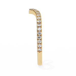 Anillo solitario minimalista de oro amarillo macizo de 14k con diamante redondo de talla brillante para mujer, ideal para compromiso, aniversario o regalo de boda. - Product Image 3