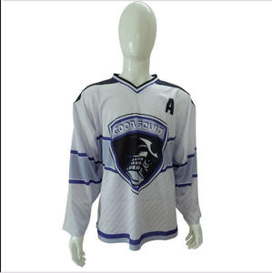 Nueva Camiseta de Hockey sobre Hielo Personalizada con Nombre de Equipo, Diseño de Moda, Unisex para Adultos, Malla Transpirable, Cuello en V, Mangas Largas - Product Image 1