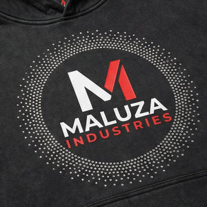 เสื้อฮู้ดเคลือบผิว ONYX จาก MALUZA Industries พร้อมโลโก้แบบซ้อน ดีไซน์พรีเมียม สไตล์สตรีทแฟชั่นอเมริกันสุดเท่ - Product Image 5