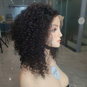 Natural Color <b>Long</b> Big Bouncy Fluffy Kinky Curly <b>Wig</b> for Women Bangs Soft Heat Resistant Virgin Vietnamese Synthetic for Lace - Product Image 2