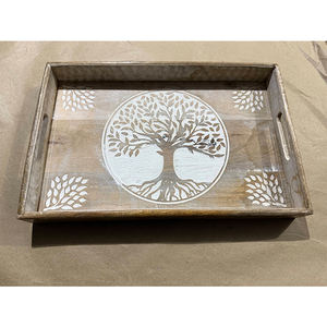 Proveedor Líder en la Venta de Bandejas Rectangulares de Bambú Pintadas a Mano, Ecológicas, para Cocina y Hogar, a Bajo Precio de Mercado - Product Image 1