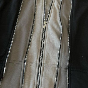 Sweat à capuche zippé triple couche pour homme, style Y2K, couleur unie, 100% coton molletonné, respirant et à séchage rapide - Product Image 5