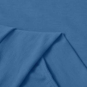 Sudadera de Cuello Redondo, Color Azul Sólido, Corte Regular, Tejida, Casual, Unisex, Manga Larga - Product Image 5
