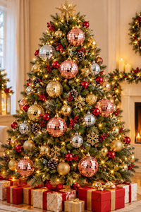 Rose Gold Mirrored <b>Disco</b> Ball Ornaments Reflective Mosaic Christmas Tree Baubles Glam Holiday <b>Decorations</b> Party Hanging Mirror - Product Image 6