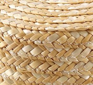 Sombrero de Paja Natural Tejido a Mano - Sombrero de Ala Plana Vintage para Verano y Gorra Fedora de Playa a la Moda para Mujer/Hombre al por Mayor - Product Image 3