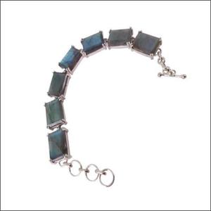 925 <b>Silver</b> Geometric Lapis Lazuli <b>Beaded</b> Bracelet Classic Style Unisex Everyday Wear - Product Image 4