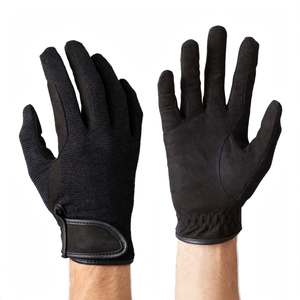 Gants de travail et de cyclisme unisexes, compatibles écran tactile, pour sports de plein air, escalade, moto, durables, respirants, antidérapants, usage quotidien, entièrement noirs en tissu éponge - Product Image 2