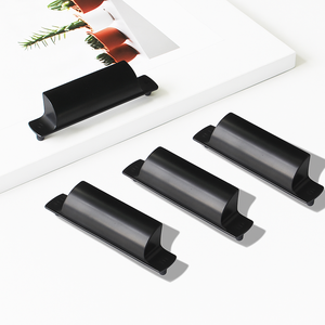 Precio al por mayor Tirador de dedo minimalista negro de aleación de zinc para muebles de cocina, armarios, cajones de baño, mesitas de noche y decoración - Product Image 3
