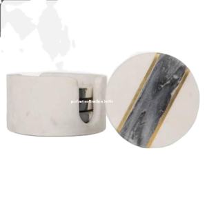 Durable Gold Ceramic Tea <b>Coasters</b> <b>Heat</b>-Resistant and Scratch-Free with Non-Slip Feature Matching Gold Color Tea <b>Coasters</b> - Product Image 3