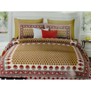 Red Label 300TC Cotton Hotel <b>Bedding</b> <b>Set</b> 108x108 Inch King Size Flat Sheet Embroidered for Hospital Also Available Twin Queen - Product Image 1