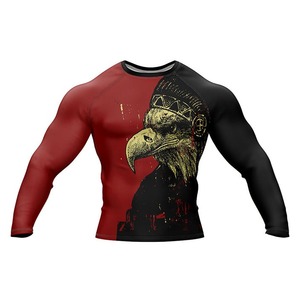 Rashguard de fitness à manches longues de haute qualité, compression MMA BJJ, séchage rapide, respirant, anti-UV, tissu imprimé par sublimation intégrale - Product Image 4