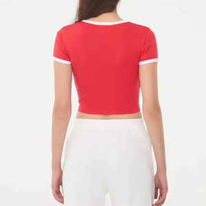 Camisetas Cortas para Mujer, Estilo Urbano, Camisetas de Manga Corta para Mujer, Camisetas Cortas de Algodón Personalizadas al por Mayor - Product Image 2