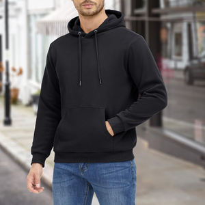 High Quality Cotton made Oversize Hoodie <b>Thick</b> <b>Fleece</b> Drop Shoulder Plain Blank Custom Men Hoodies for selling - Product Image 6