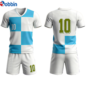Maillots de football personnalisés pour adultes, col en V, imprimés par sublimation, en spandex/coton, séchage rapide, antibactériens, respirants, uniformes de football - Product Image 4