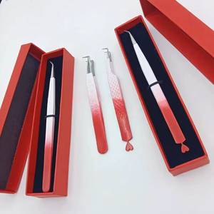 Juego de Pinzas Quirúrgicas Rosadas para Pestañas Morje MS-ET-0007, Herramientas de Acero Inoxidable de Precisión con Punta de Fibra de 10 mm, Empaque en Caja con Logotipo Personalizado - Product Image 3