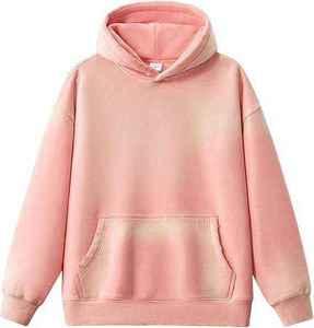 เสื้อฮู้ดดี้โอเวอร์ไซส์ทรงวินเทจสีเขียวไล่เฉดแบบย้อมสีสไตล์แอซิดวอชสำหรับผู้ชาย พร้อมกระเป๋าจิงโจ้ - Product Image 6