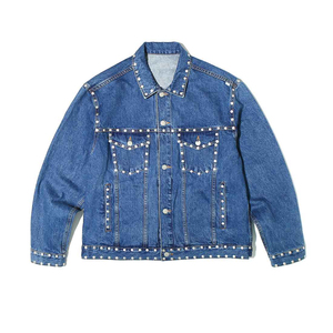 Uniquen Enterprises S-700 Men's Designer Casual Denim Jacket 100% Cotton Breathable Turn-down Collar Winter Eco-friendly Washed - Product Image 1
