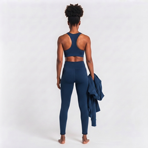 Ensemble de yoga 3 pièces : Veste d'entraînement à col montant, soutien-gorge dos nageur et legging haute compression - Product Image 5